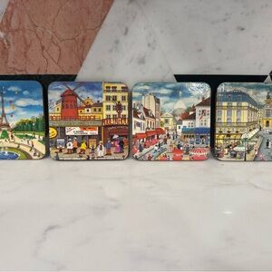 Vintage Bin Kashiwa Paris Coasters Set of 4
